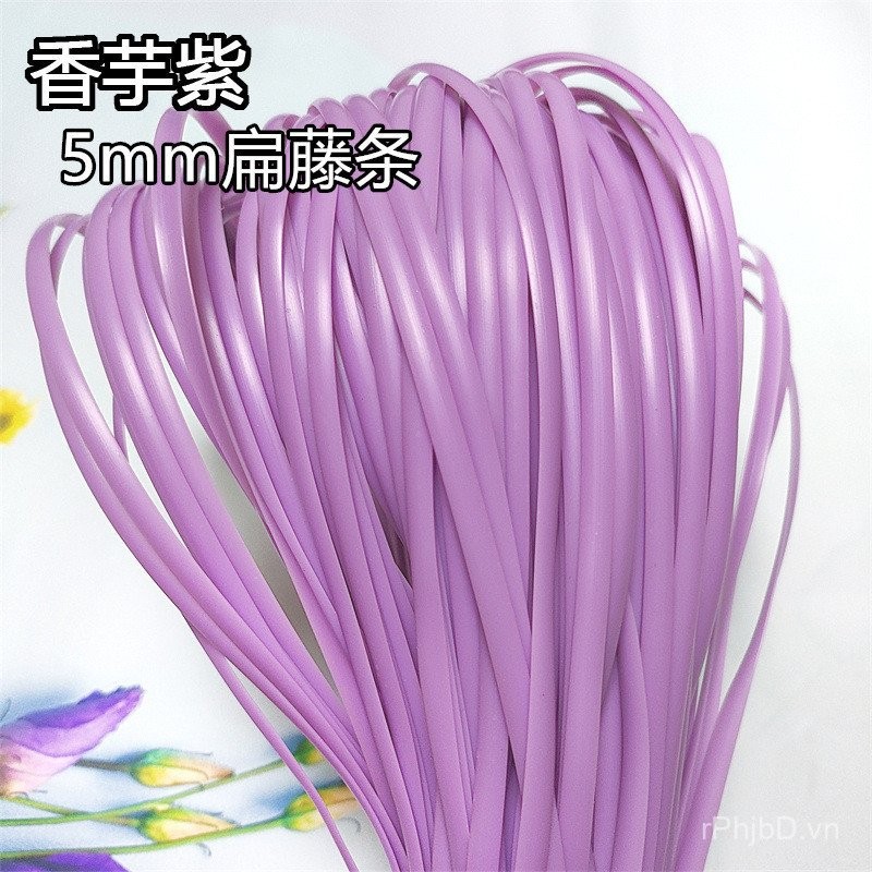 Handmade mm Giỏ Chứa Đồ Túi Mây Dệt Nhựa Mây Phẳng Tự Làm Chất Liệu Dệt pe Dệt Túi Xách 5 XNO9