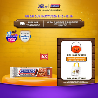 Combo 6 thanh Sô cô la Snickers Hạnh nhân Giảm đường thanh 40g