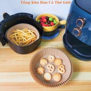 Vỉ giấy nến 50 giấy thấm dầu lót nồi chiên không dầu chống dính dùng 1 lần tiện lợi - bancathegioi8386