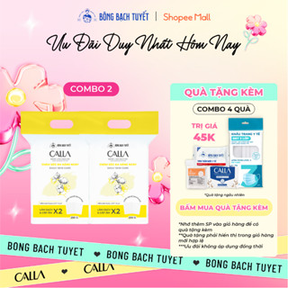 Combo 2 túi Bông tẩy trang làm sạch da Bông Bạch Tuyết Calla mềm mịn (250gr/túi)