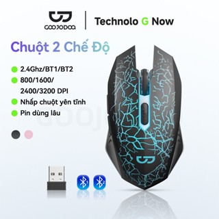 Chuột không dây GOOJODOQ chế độ kép 4 tốc độ DPI chống nhiễu IPS tương thích rộng tiếng ồn thấp