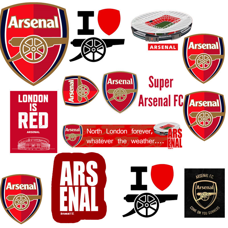 Arsenal Team Logo Sticker Anh Siêu Hàng Hóa Quạt Đội Trang Trí Logo diy Dán Trọn Bộ
