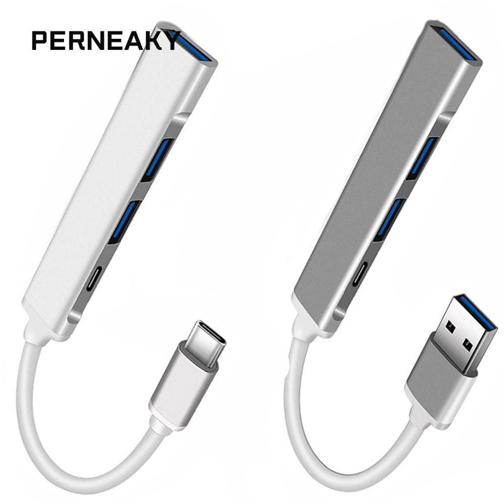 PERNEAKY USB C HUB Laptop PC Splitter 4 Cổng Dock Station cho Dell