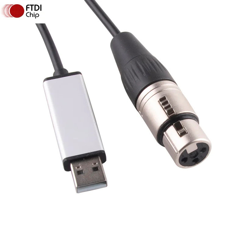 HUI FTDI FT232RL USB TO DMX512 DMX 512 Bộ điều khiển RS485 Bộ chuyển đổi giao diện Dongle Cáp chuyển