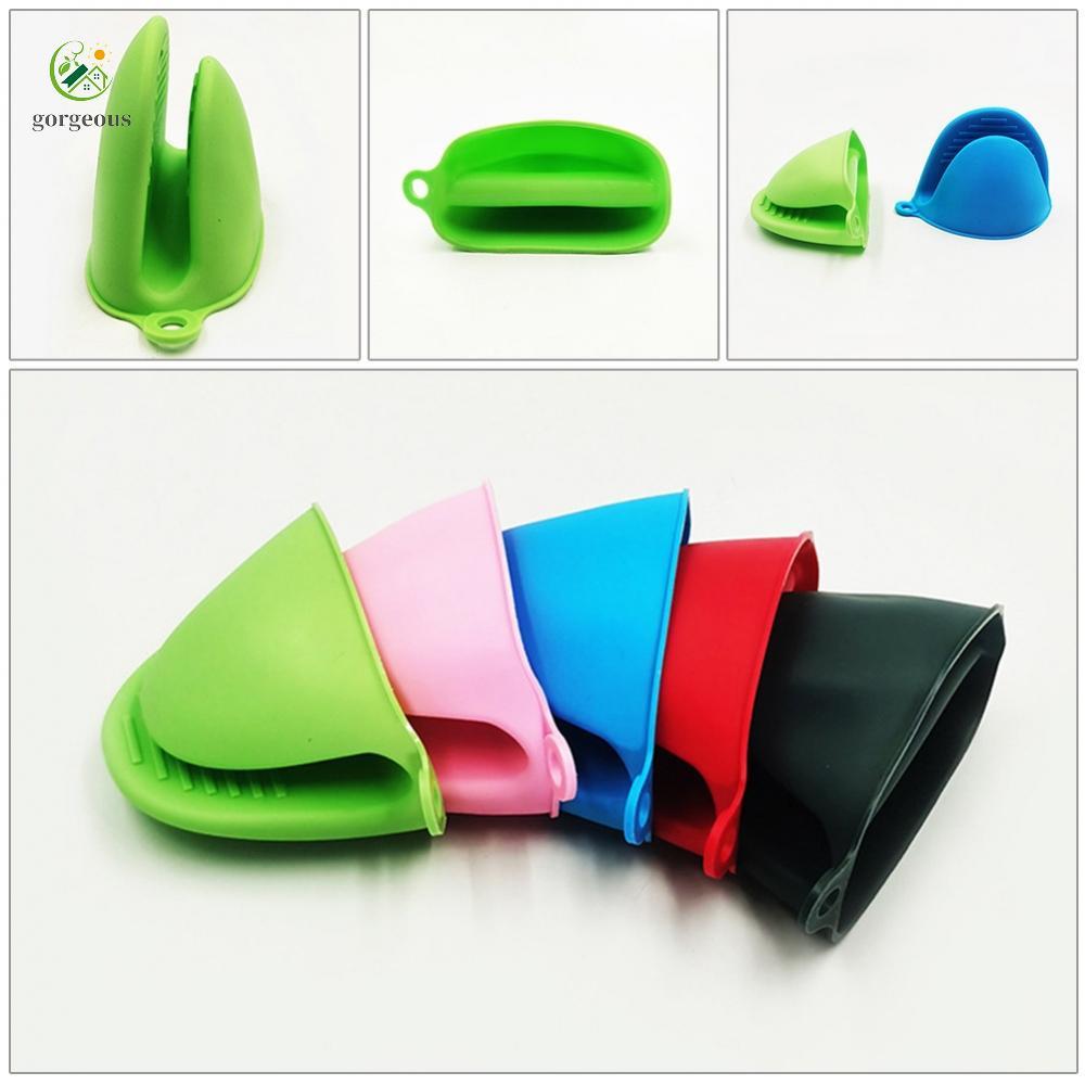 [FUXIN]High and Low Temperature Resistant Silicone Oven Mitts For Cooking Gloves (Pink)