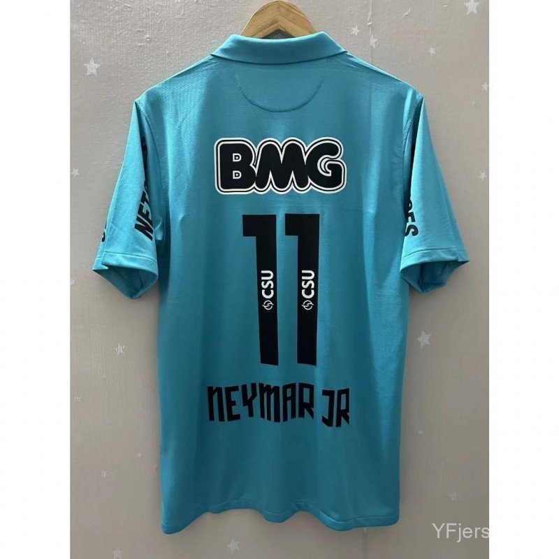 12-13 Áo đấu Santos NEYMAR JR Áo bóng đá cổ điển thứ ba Áo thun tùy chỉnh
