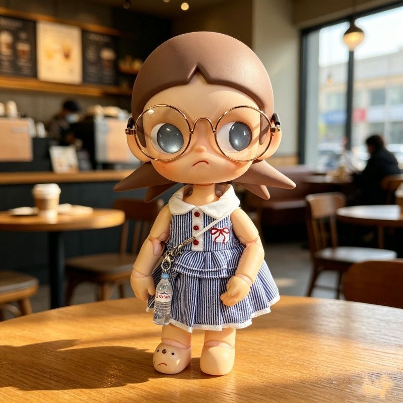Chỉ quần áo trẻ em] Quần áo em gái Gazi 1 / 8 Joint Doll zsiga Bộ đồ váy sọc xanh đơn giản cho bé