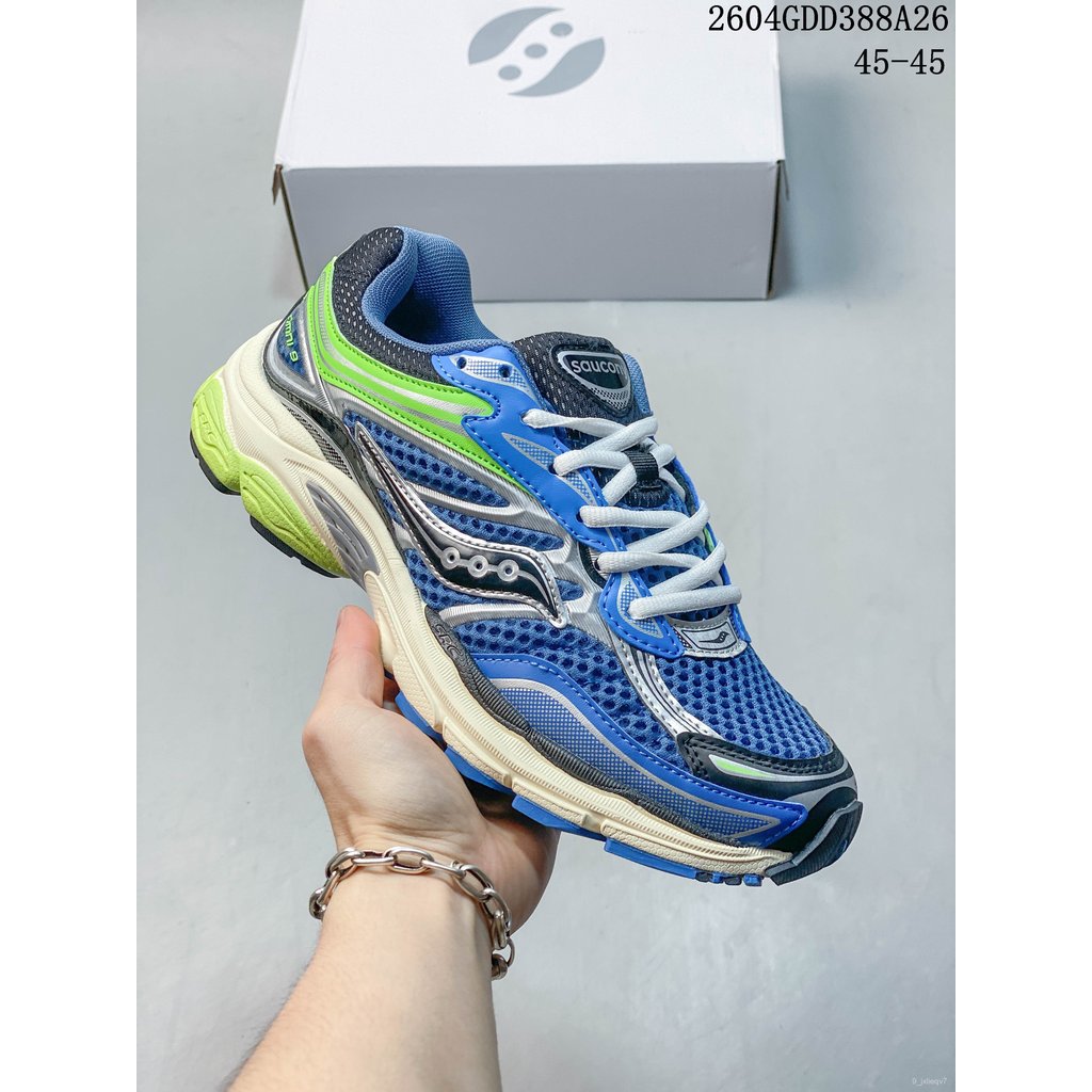 Giày Saucony Pro Grid Omni 9 sneaker unisex daily running breathable cushioning comfort durable chín