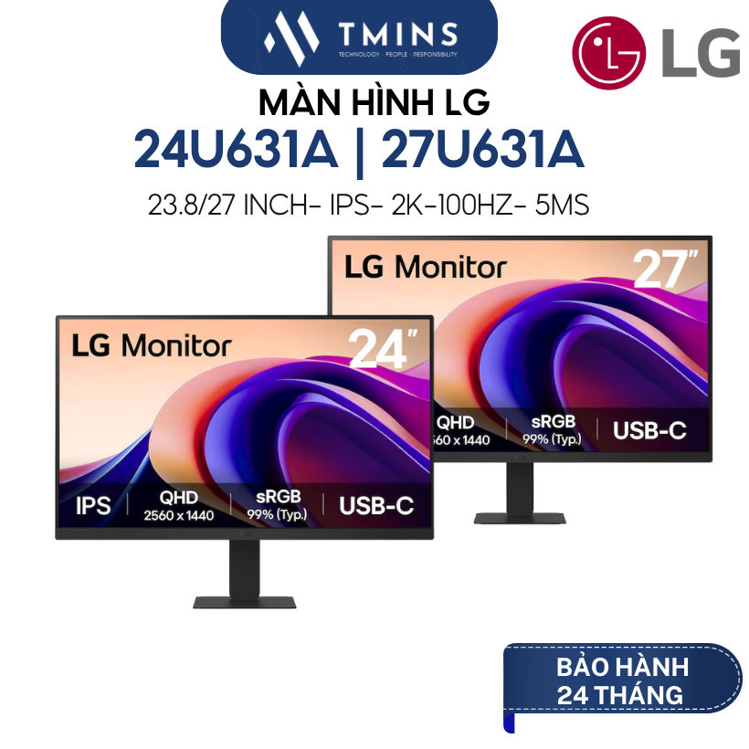 Màn Hình LG 24U631A-B | 27U631A-B (24, 27" - IPS - 2K - 100Hz - 5ms) - Hàng chính hãng