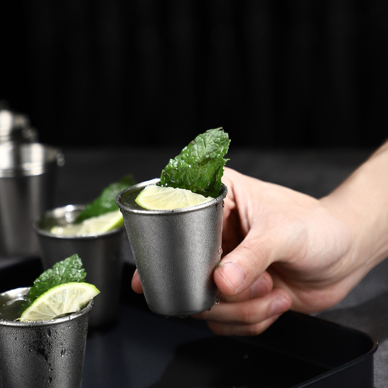 Ly Shot Thép Không Gỉ Mini, Ly Cocktail Một Chai, Ly Rượu Shot, Ly Thử Rượu Chống Vỡ, Tiện Lợi Mang 