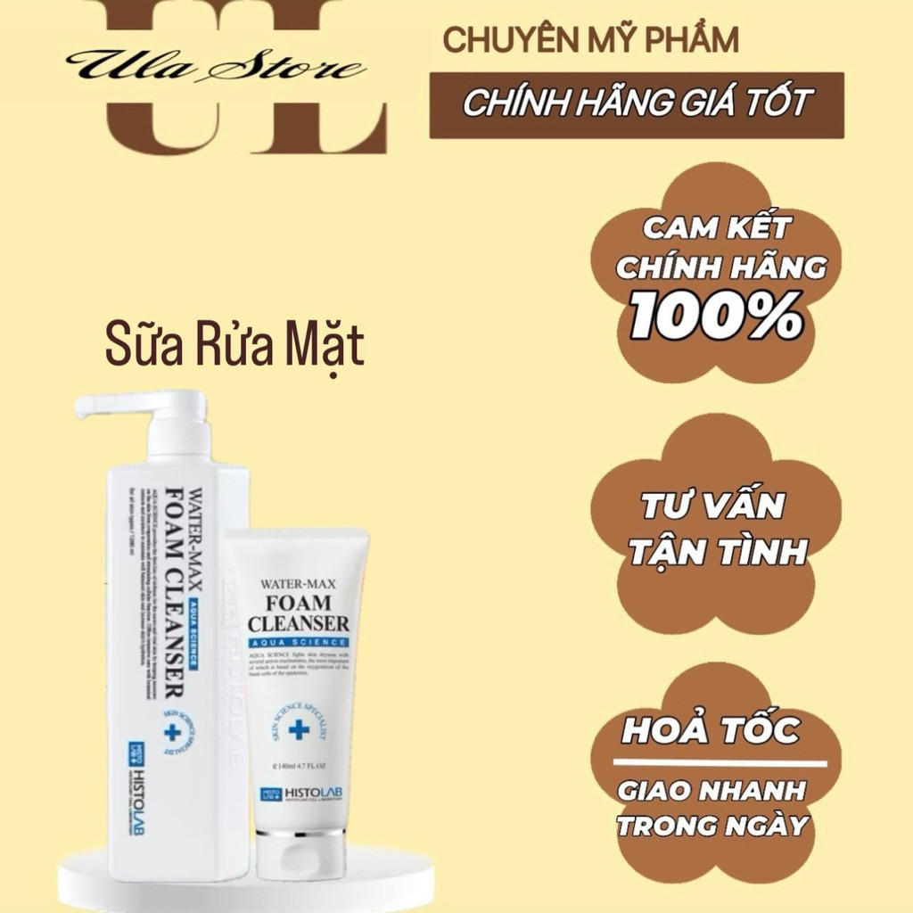 [Cty] Sữa Rửa Mặt Làm Sạch Dưỡng Ẩm Histolab WATER-MAX Foam Cleanser