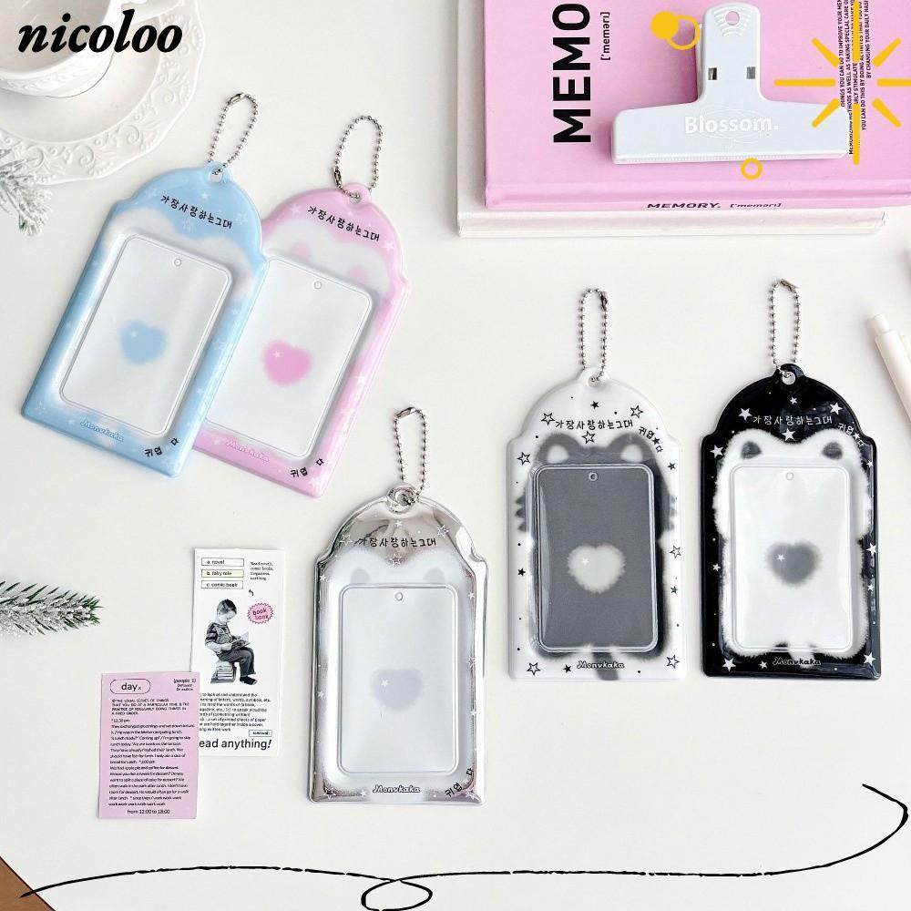 Hộp đựng thẻ ngoại vi NICOLOO Idol, Hộp đựng thẻ ảnh PVC 3 inch, Trang trí dây chuyền Ins Style Lưu 