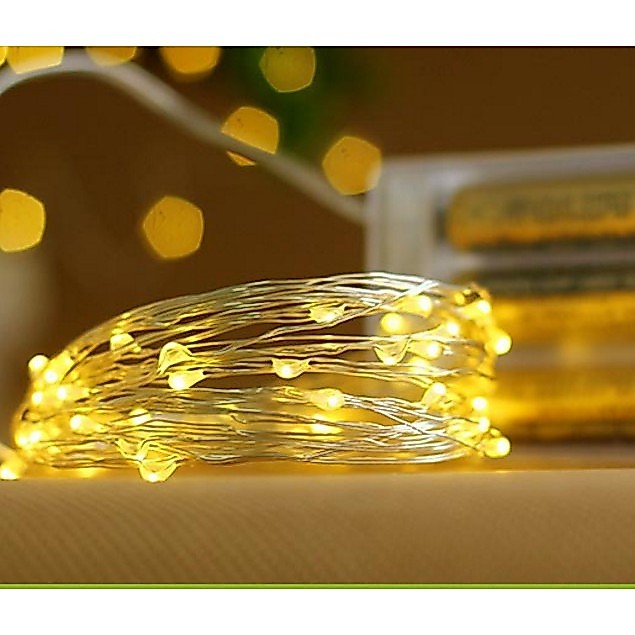 Đèn đom đóm LE04 1m, 2m, 3m, 5m, 10m xài pin cắm điện nhỏ gọn tiện dụng