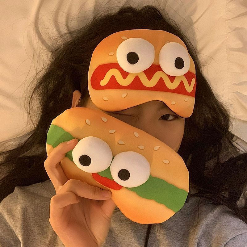 TQ~Cute and funny hot dog eye mask for women, specifically designed for light blocking during sleep,