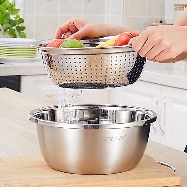 Bộ thau rổ Inox 304 - Onlycook