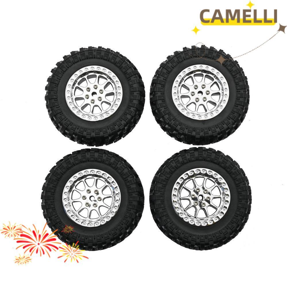 CAMELLIK3 4 Bộ Lốp Bánh Xe, Tỉ Lệ 1 / 12 Đường Kính 70 Mm Lốp Xe RC, Vành Bánh Xe Nhựa RC Xe Nâng Cấ