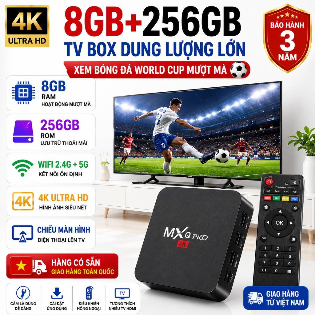 Smart TV Box Android TV Box Android Box TV Box 4K TV Box WiFi Android TV Smart Box Điều Khiển Hồng N