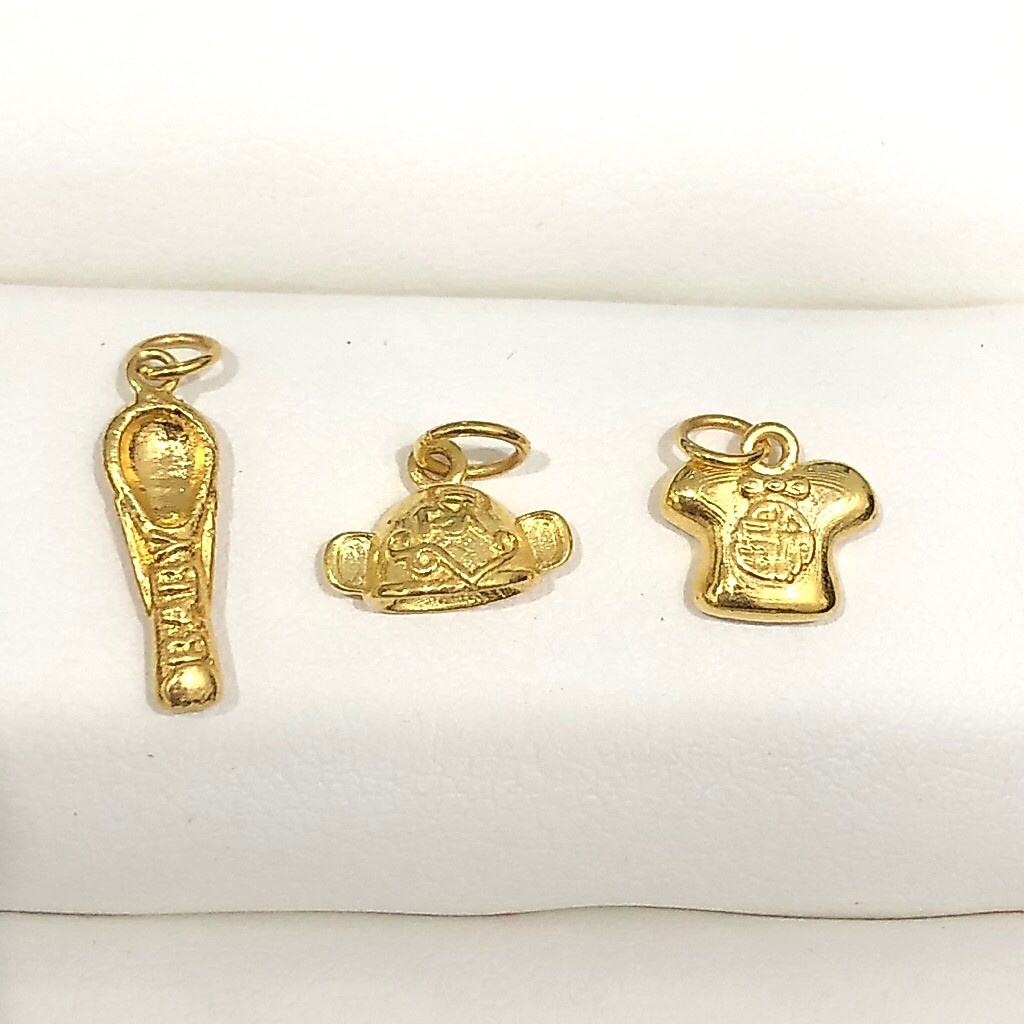 Charm thìa 10k,mũ quan 10k,áo gấm 10k Minh Tâm Jewelry