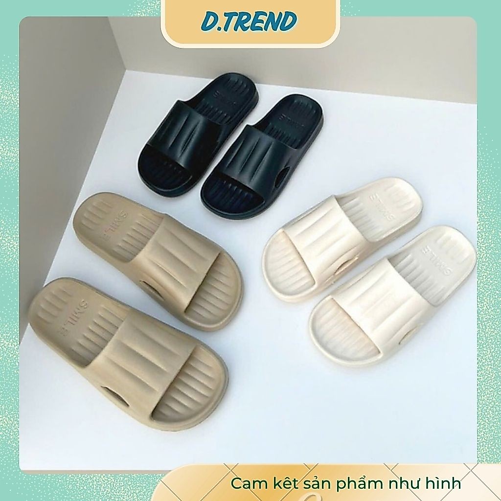 Dép đi trong nhà Nam/Nữ Smile chất EVA, dép nữ chống trơn trượt, đi mưa, văn phòng, nhà tắm HQ011