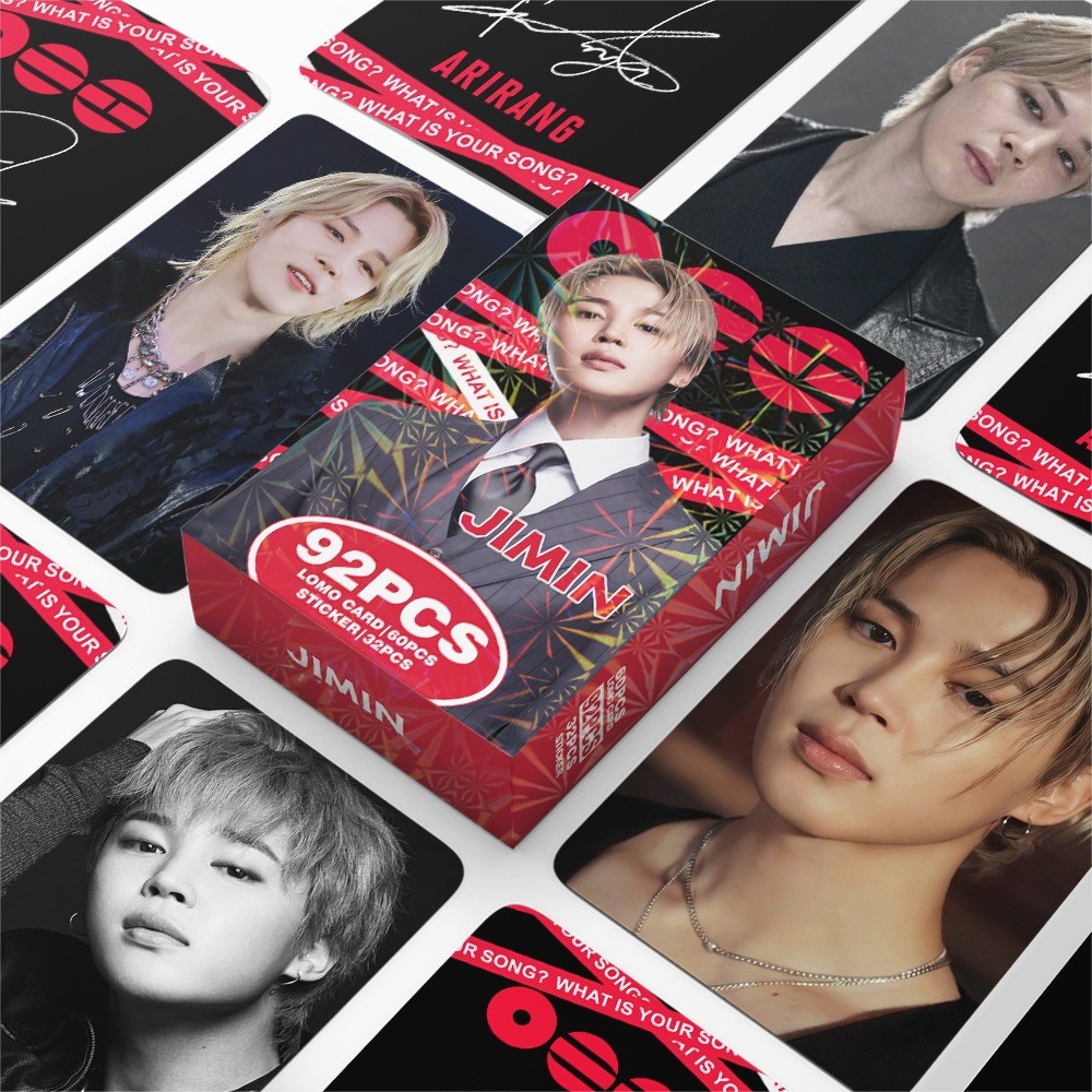 Set 60 lomo card và 32 sticker Jimin cá tính 2026