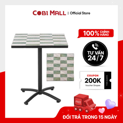 Chân bàn / Mặt bàn cà phê trang trí gạch mosaic hoặc đá tự nhiên – Phù hợp phong cách vintage