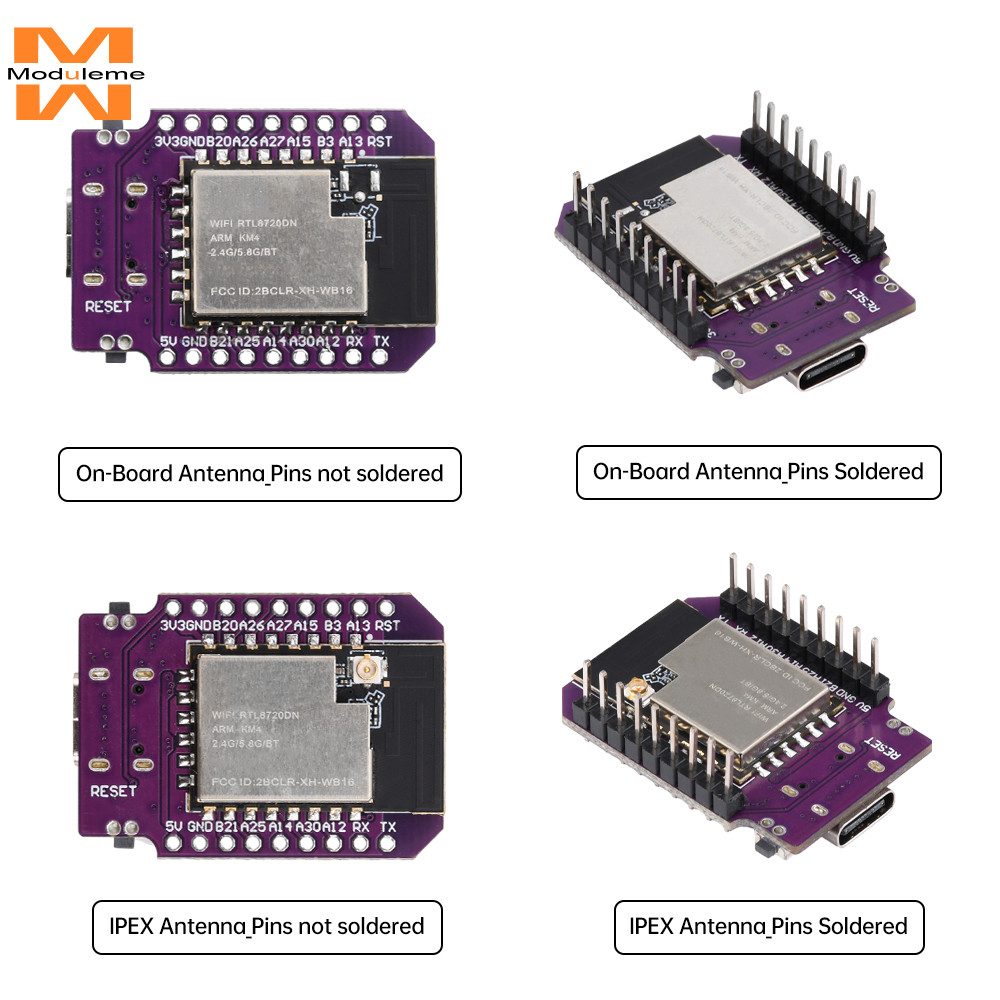 Bảng phát triển MINI BW16 RTL8720DN Băng tần kép WiFi Bluetooth BLE Module CH340