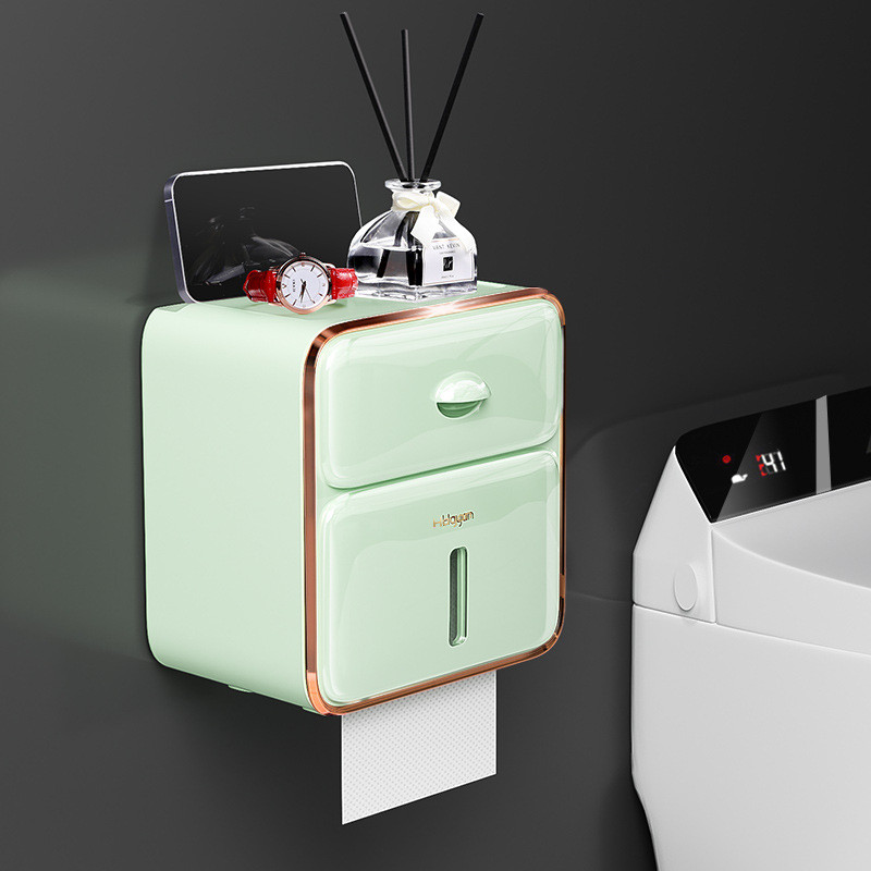 Hayan hayan Haiying Hộp giấy vệ sinh hai lớp Hộp giấy vệ sinh đục lỗ Cuộn giấy Hộp đựng khăn giấy Lo