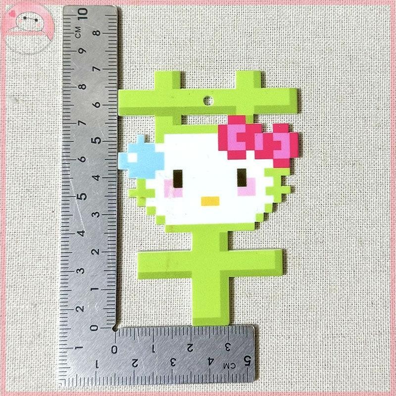 BWHTE 2 Chiếc Hoạt Hình Anime Acrylic Hello Kitty DIY Trang Sức Móc Khóa Kawaii Kitty Mặt Dây Chuyền