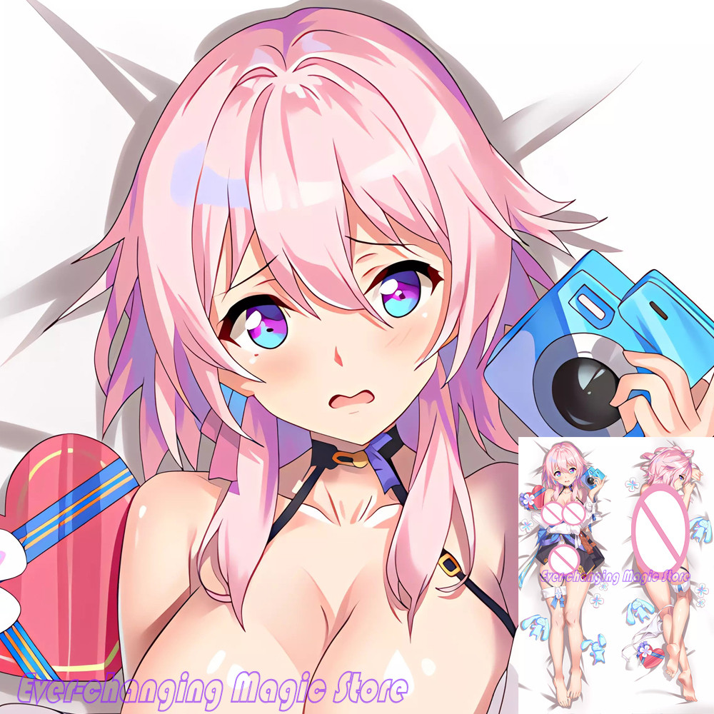 Honkai Star Rail March 7Th Dakimakura 2WAY Hing Body Case Anime Game Gối Đệm Xmas Quà Tặng