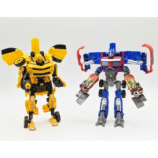 Bộ 2 robot biến hình lắp ráp size lớn – cao 25cm, đổi dạng xe cực ngầu