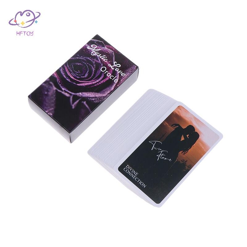 HFTOY 79 Chiếc Thẻ Mystic Love Oracle Deck LOVE ORACLE Deck Tarot Deck Twin Flame Deck Tin nhắn Taro