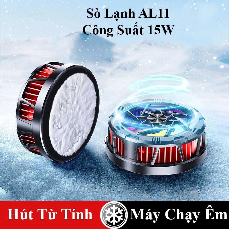 [Bản Cao Cấp]Quạt Tản Nhiệt Sò Lạnh AL11 PRO - Công Suất 15W Đóng Băng Cực Nhanh Có 2 Chế Độ Làm Mát