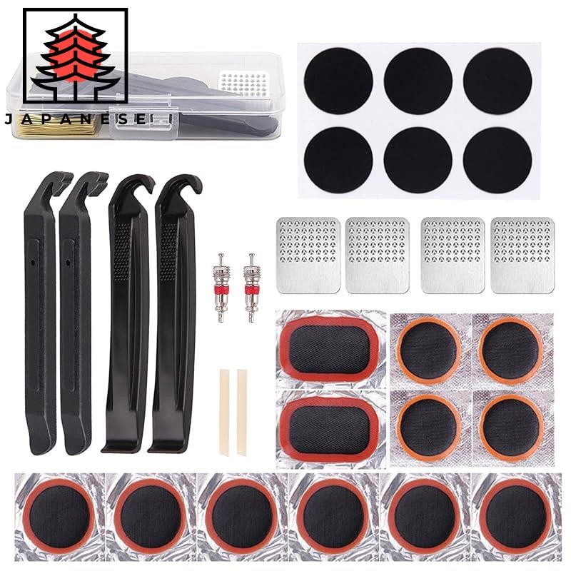【Direct from JP】Bicycle Tire Repair Kit (25 Pack) – No Adhesive Needed – Puncture Repair Kit – Emerg