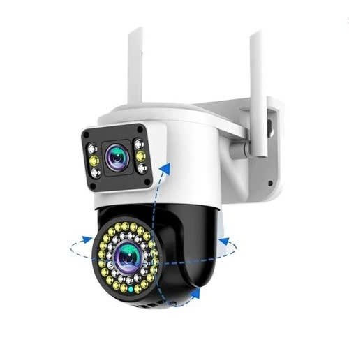 Camera Wifi Ngoài Trời 2 Mắt Kép Xoay 360 Độ ,Xem Đêm Có Màu, 2 Khung Hình, Đàm Thoại 2 Chiều, Báo Động Chống Trộm 