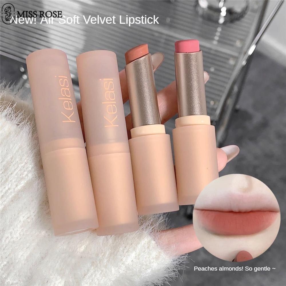 Son Lì Miss Rose Velvet Lipstick Soft Fog Lipstick Nude Matte Lipstick Không Dễ Chạm Vào Cốc