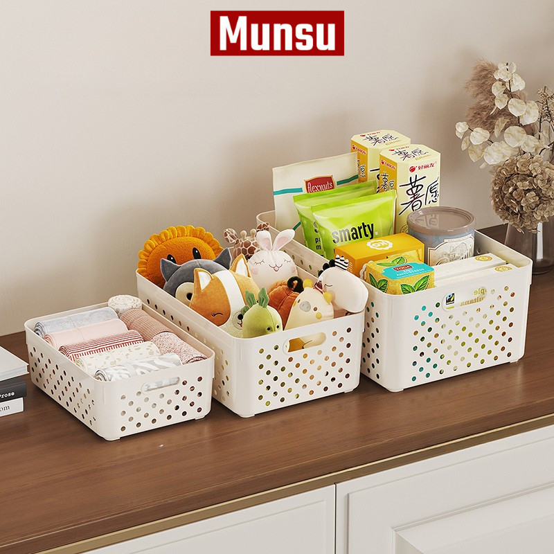 Khay Rổ Chữ Nhật Đựng Đồ Đa Năng Nhiều Size, Giỏ Nhựa Dày Dặn Cứng Cáp Đựng Đồ Dùng Gọn Gàng Q320 | BigBuy360 - bigbuy360.vn