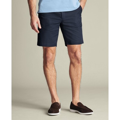 CHARLES TYRWHITT - Quần shorts nam ngang gối Cotton Linen_TRH0049-NKB
