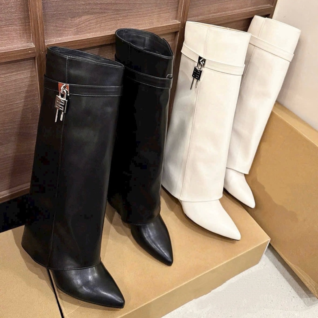 (QCCC loại 1) Bốt nữ da mềm mũi nhọn cao cổ  gót vững chắc dễ phối đồ form ôm chân sang chảnh cuốn h