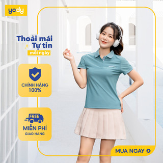    SALE ĐG  Áo polo nữ thể thao YODY nữ Airycool phối nẹp mát mẻ trẻ trung thấm hút mồ hồi tốt SAN5028 