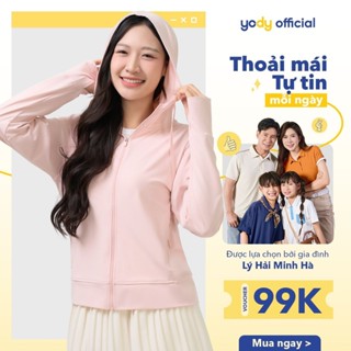 Áo chống nắng Yody nữ áo khoác chống tia UPF50+ mềm mịn thoáng mát bảo vệ làn da WEJA25S009 VCNG