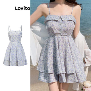 Lovito Váy thường ngày họa tiết hoa cho nữ L82AD220