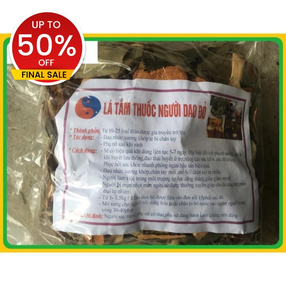 lá tắm dân tộc dao đỏ túi 1kg