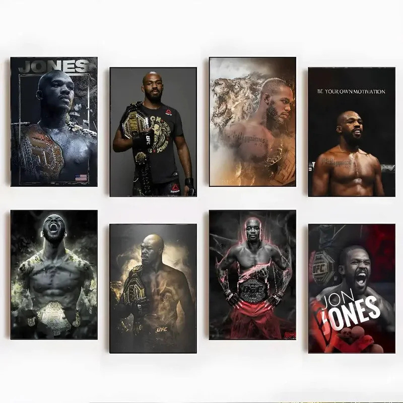 Champion Jon Jones Tranh Nghệ Thuật Poster In Hình Phòng Ngủ Gia Đình Trang Trí Phòng Khách