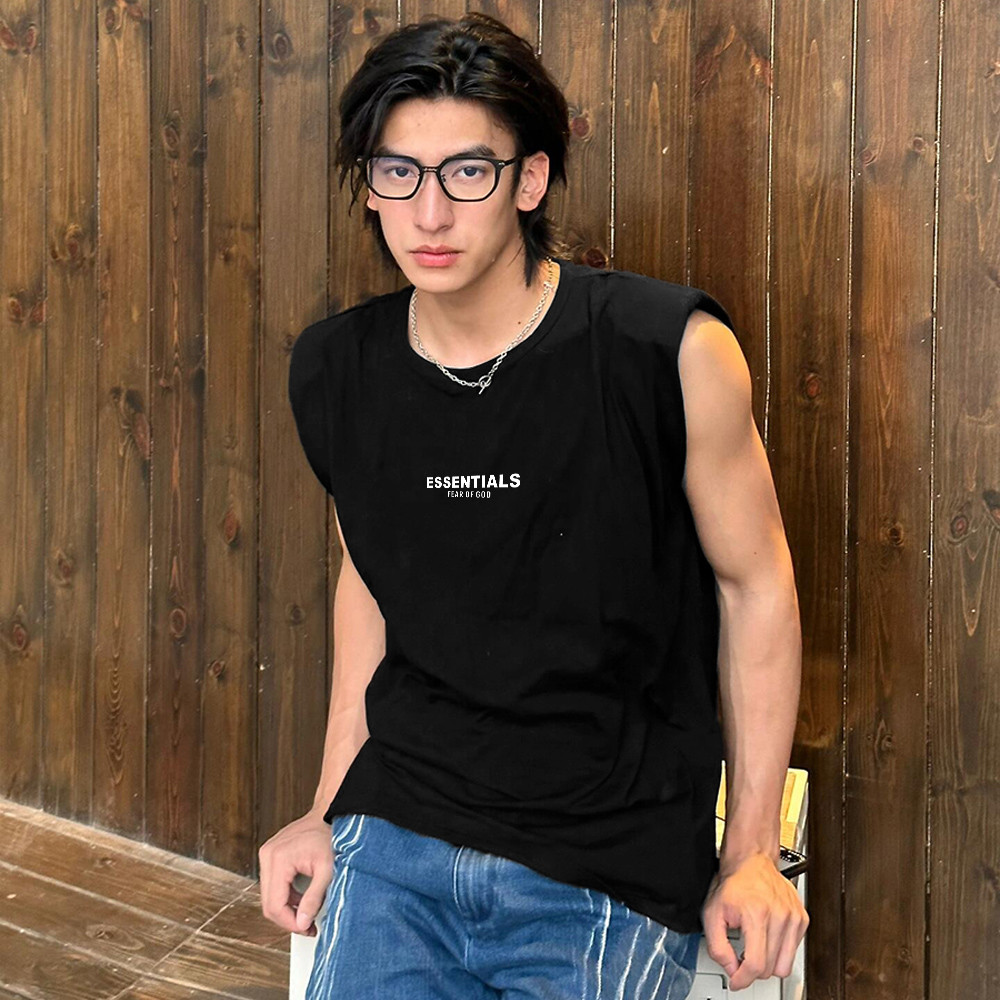 KEO9 FOGESSENTIALS HHH Sports and fitness basketball pure cotton sleeveless vest short-sleeve shirt 