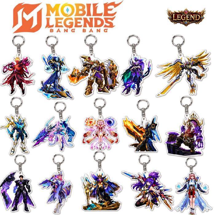 Gantungan Kunci MLBB Custom Nama & Hero Favorit Bahan Aklirik Premium untuk Penggemar Game MLBB - go