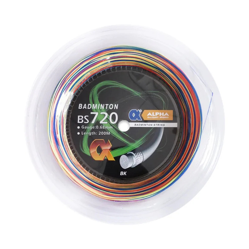 Dây Vợt Cầu Lông Alpha 200m Cuộn Cầu Vồng 0.68mm Cuộn Dây Huấn Luyện Tuyệt Vời Bóng Cầu Lông Dây Lướ
