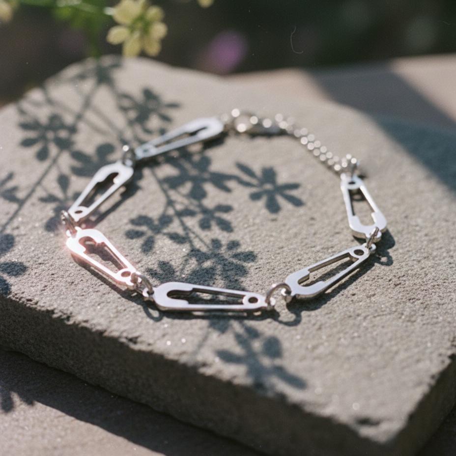 [ LT88 ] Vòng Tay Full Safety Pin - Không Rỉ Sét - Thép Titan Chất Lượng Cao - Lắc tay titanium khôn
