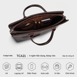 Cặp công sở Trita (Thời trang nam đựng vừa laptop 13.3 inch - Cặp da TCA21) Bagsmart