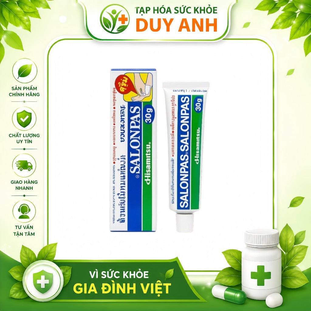KEM XOA BÓP SALONPAS CREAM THÁI LAN 30G – HỖ TRỢ GIẢM ĐAU NHỨC CƠ KHỚP