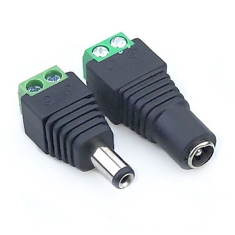 [combo 5c] Jack DC đực, cái domino vặn vít